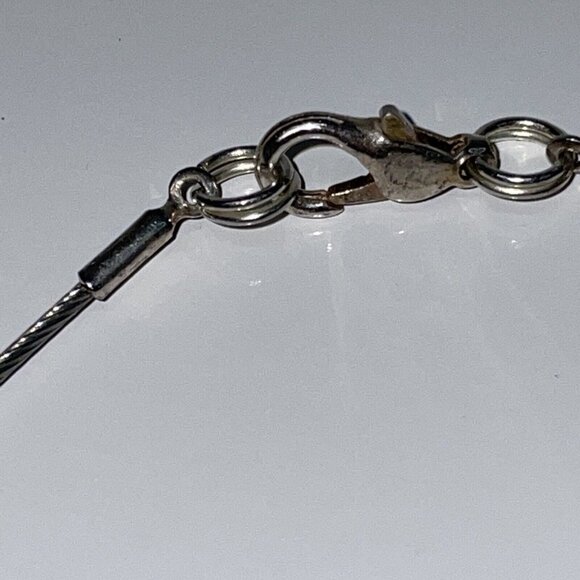 Russian Artist Etalon Jenavi Rhinestone Pendant Swirl Necklace Wire Cord N5 - Picture 6 of 9